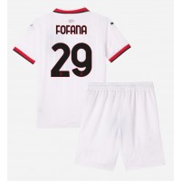 Dětský fotbalový dres AC Milan Youssouf Fofana #29 2024-25 Venkovní Krátký Rukáv (+ trenýrky)